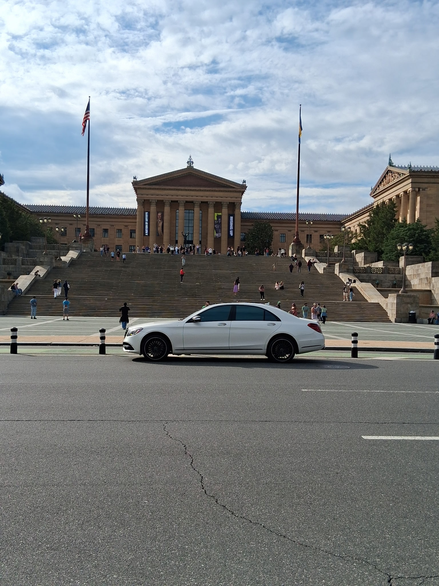 Luxury sedan — front detail
