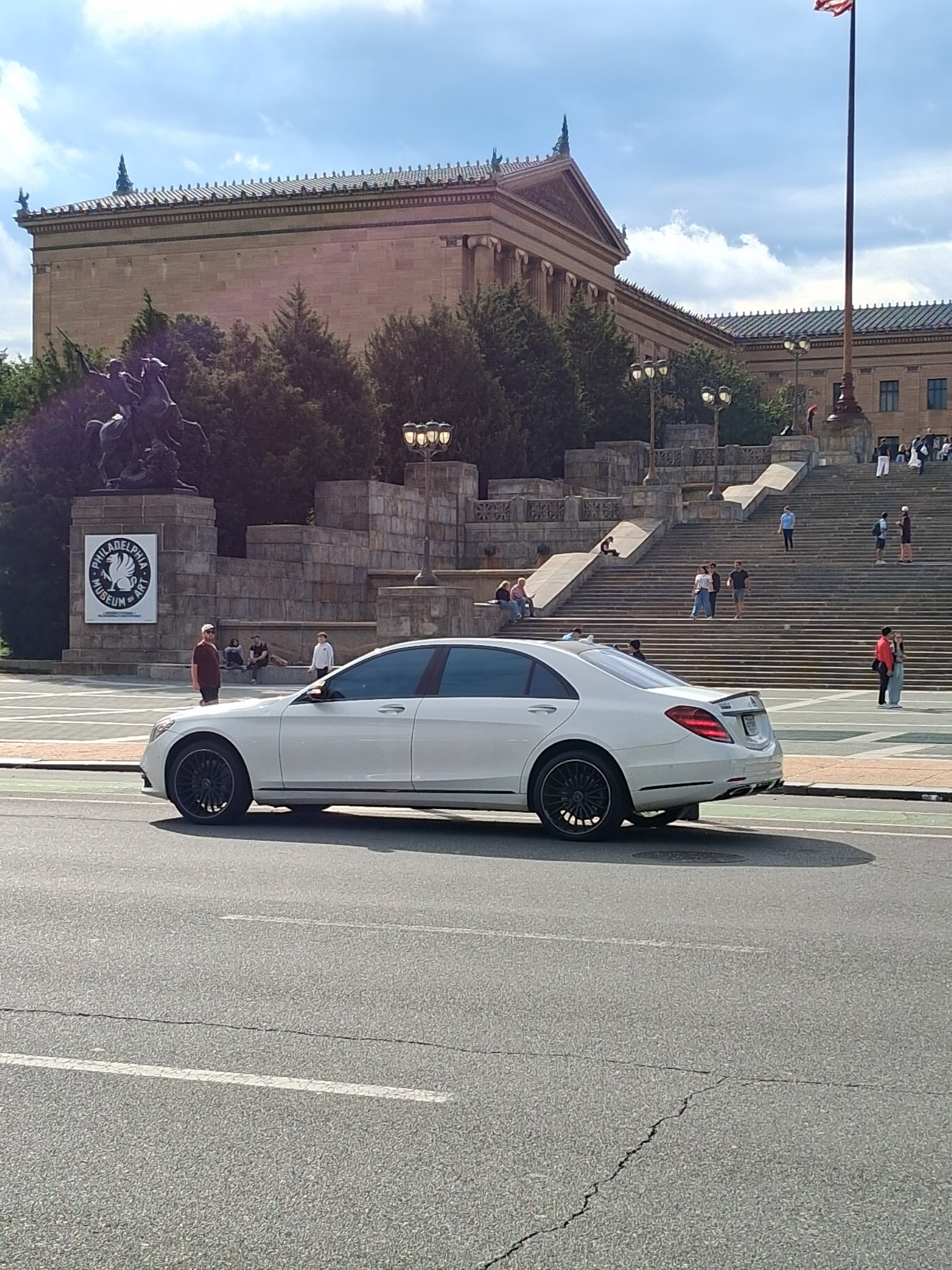 Luxury sedan — rear silhouette